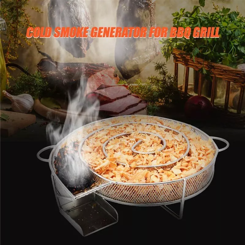 Generador Humo Frío Ahumador Alimentos Acero Inoxidable Barbacoa Grill Conservación Alimento - Redondo En Oferta Generador Humo Frío Ahumador Alimentos Acero Inoxidable Barbacoa Grill Conservación Alimento - Redondo Barato