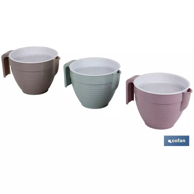 Grasera con colador en 500 ml modelo Albahaca | Graseras de Cocina |Varios Colores | Medidas 16.5 x 12 x 10 cm barato