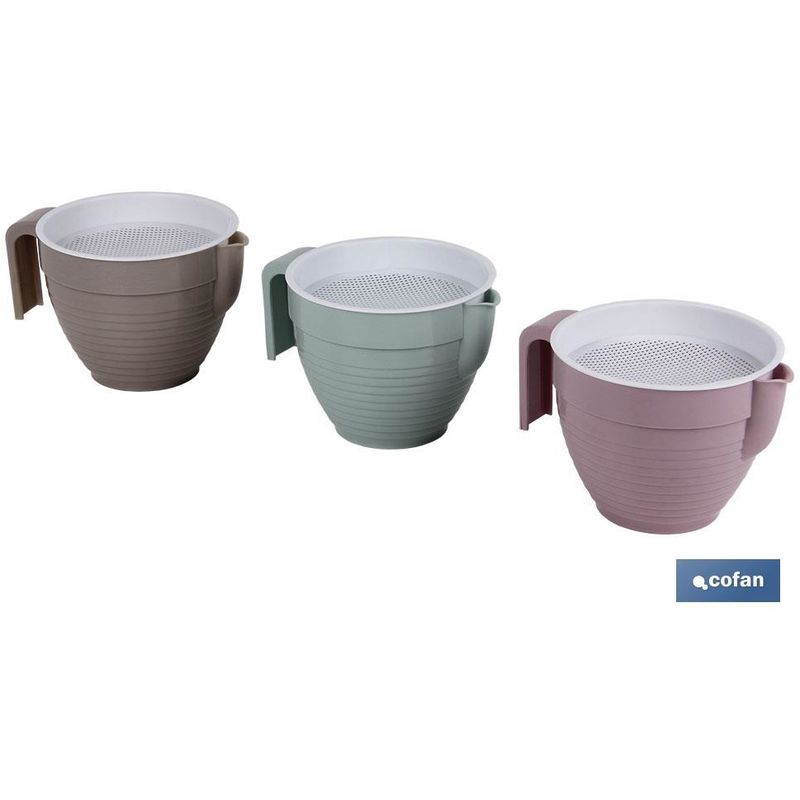 Grasera con colador en 500 ml modelo Albahaca | Graseras de Cocina |Varios Colores | Medidas 16.5 x 12 x 10 cm barato