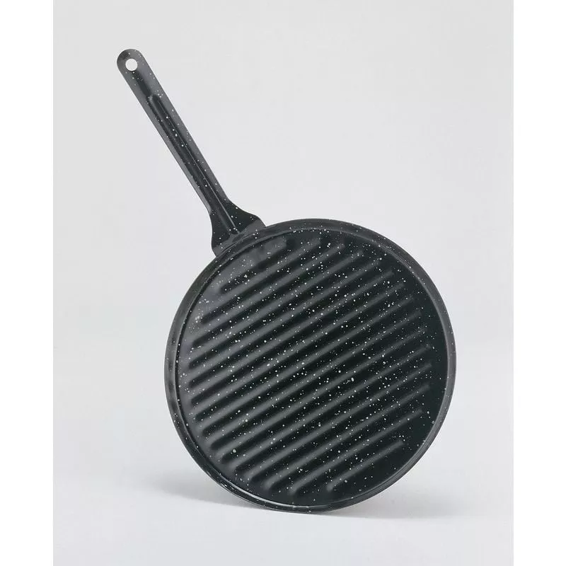 Grill Plancha 22X22Cm Rayas Con Mango Hierro Vitrificado - La Ideal barato
