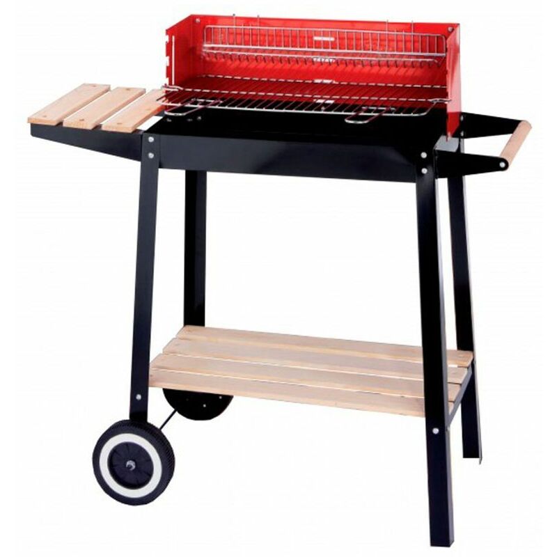 Grillwagen carbón parrilla de la barbacoa parrilla de carbón parrilla cromada parabrisas 504451 barato