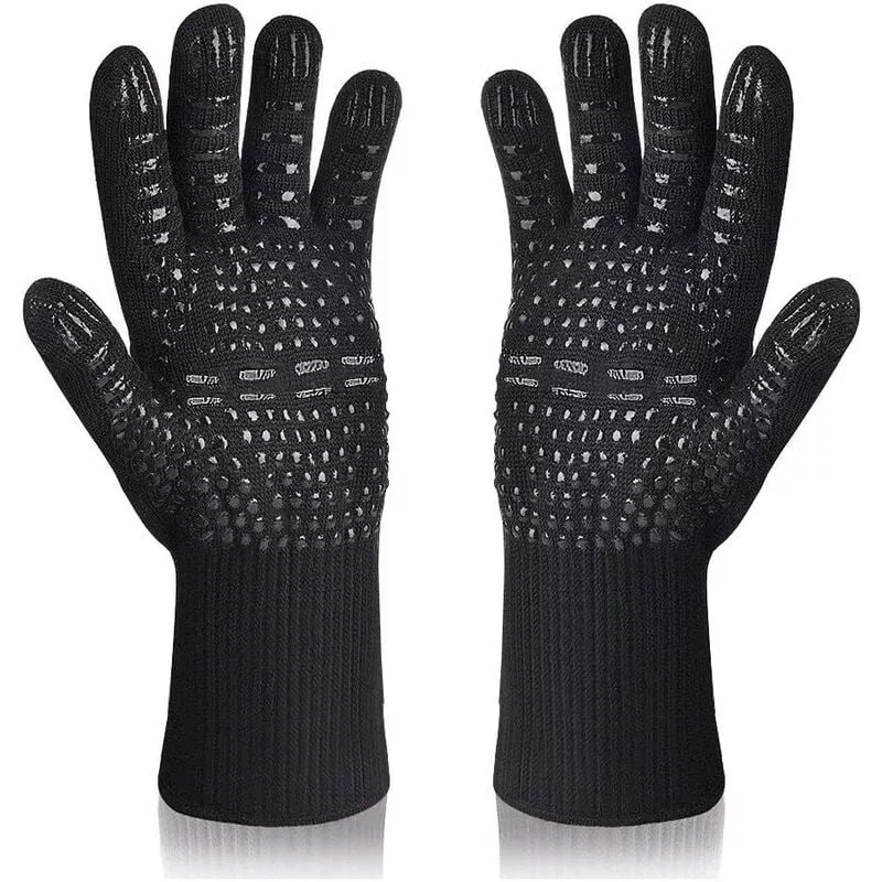 Guantes Para Barbacoa Resistentes Al Calor Hasta 800 ° C - Negro En Oferta Guantes Para Barbacoa Resistentes Al Calor Hasta 800 ° C - Negro Barato