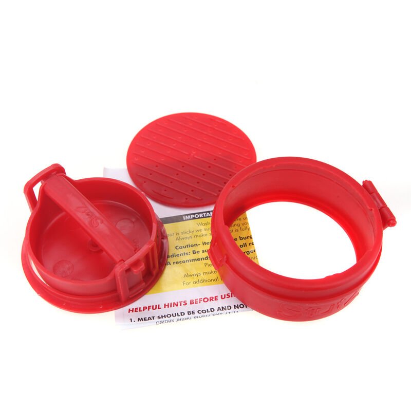 Hamburguesa rellena Hamburguesa Prensa Molde Plastico Novedad Herramienta de cocina compacta Rojo barato