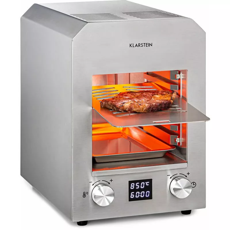 Hannibal Parrilla De Alta Temperatura Para Interiores 2.200W 850°C Acero Inoxidable Plateado En Oferta Hannibal Parrilla De Alta Temperatura Para Interiores 2.200W 850°C Acero Inoxidable Plateado Barato