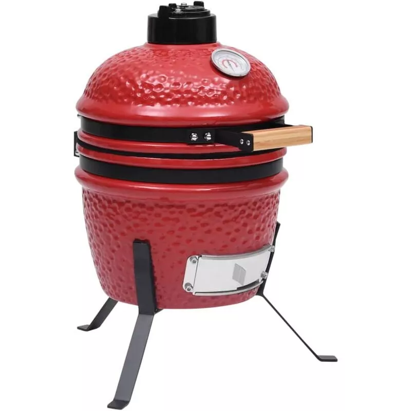 Happyshopping - 2 En 1 Barbacoa Ahumadora Kamado De Ceramica Rojo 56 Cm En Oferta Happyshopping - 2 En 1 Barbacoa Ahumadora Kamado De Ceramica Rojo 56 Cm Barato