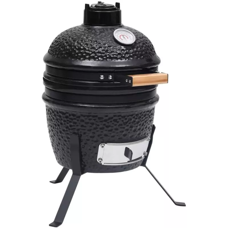 Happyshopping - Barbacoa 2 En 1 Ahumadora Kamado De Ceramica Negro 56 Cm En Oferta Happyshopping - Barbacoa 2 En 1 Ahumadora Kamado De Ceramica Negro 56 Cm Barato