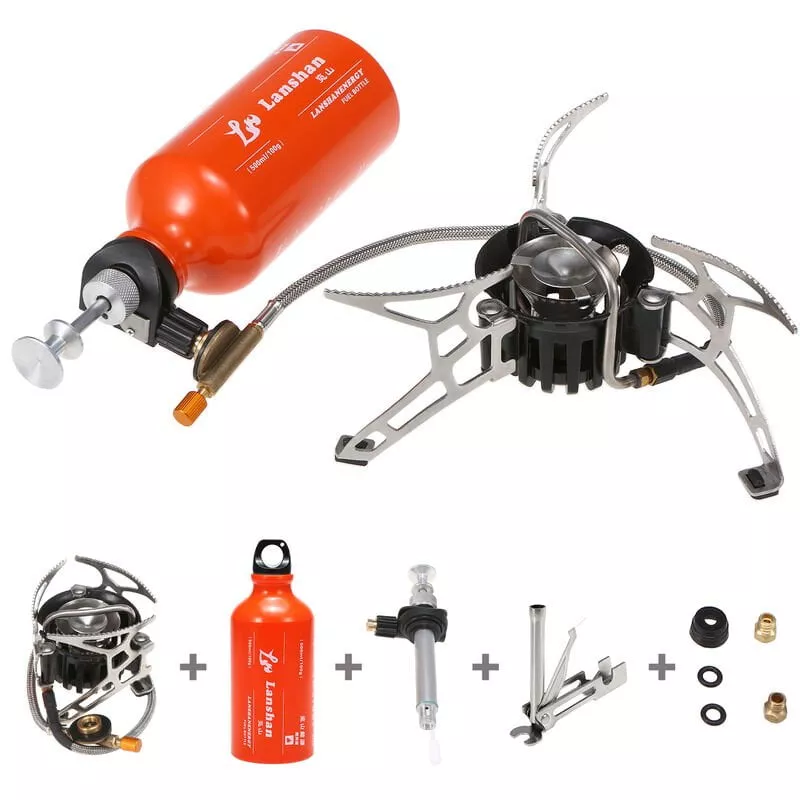 Happyshopping - Estufa De Aceite Combustible Multiple Para Acampar Al Aire Libre, Con Botella De Combustible De Gasolina De 500 Ml, Para Alcohol En Oferta Happyshopping - Estufa De Aceite Combustible Multiple Para Acampar Al Aire Libre