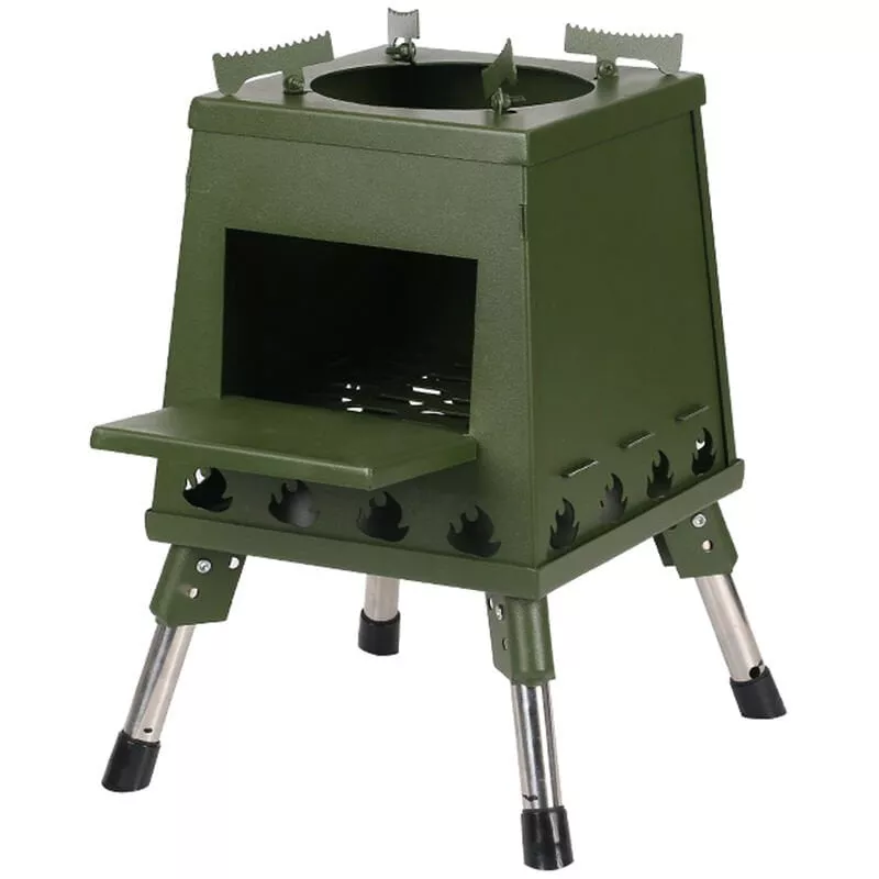 Happyshopping - Estufa De Campamento Plegable Estufa De Lena Portatil Con Patas Retractiles Para Acampar, Senderismo, Mochilero, Estufa De Cocina Al En Oferta Happyshopping - Estufa De Campamento Plegable Estufa De Lena Portatil Con Patas Retractiles Para Acampar