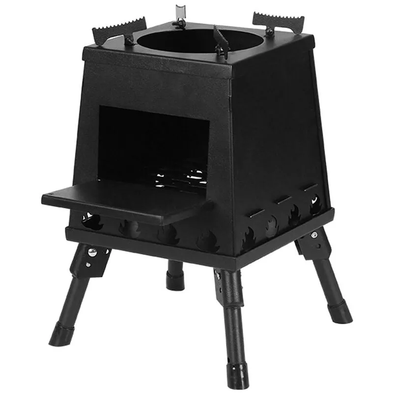 Happyshopping - Estufa De Campamento Plegable Estufa De Lena Portatil Con Patas Retractiles Para Acampar, Senderismo, Mochilero, Estufa De Cocina Al En Oferta Happyshopping - Estufa De Campamento Plegable Estufa De Lena Portatil Con Patas Retractiles Para Acampar