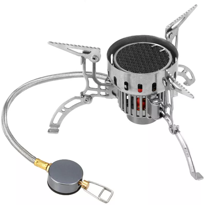 Happyshopping - Estufa De Camping De Infrarrojos Al Aire Libre, Horno Portatil Ultraligero, Estufa De Gas Plegable A Prueba De Viento,Gris En Oferta Happyshopping - Estufa De Camping De Infrarrojos Al Aire Libre
