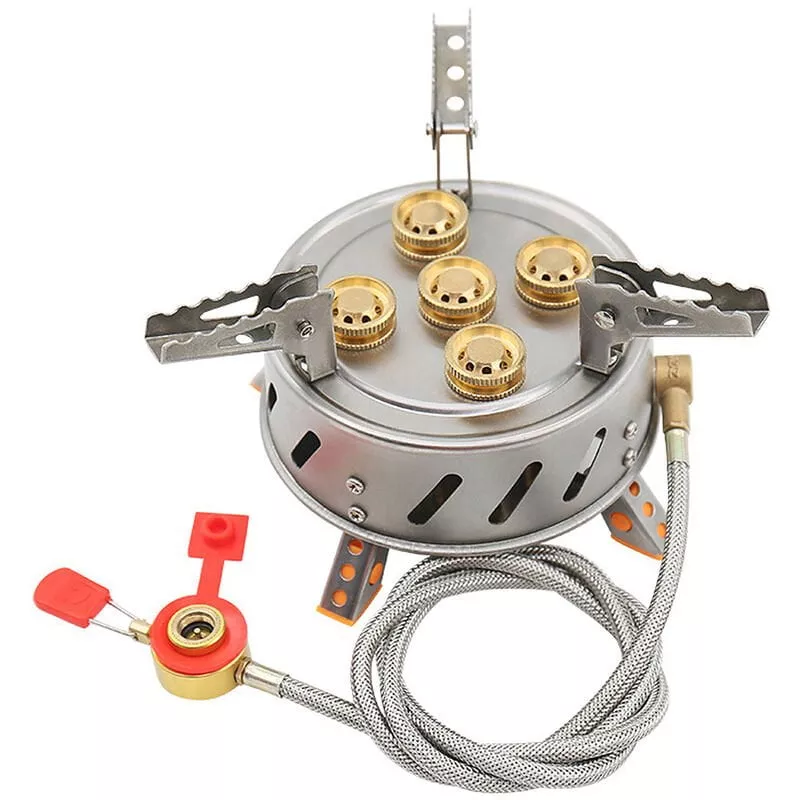 Happyshopping - Estufa De Gas Para Acampar De Alta Potencia De 15800 W, Boquilla De Llama De Cinco Nucleos, Quemador Ajustable De Gas Para Fuego, En Oferta Happyshopping - Estufa De Gas Para Acampar De Alta Potencia De 15800 W
