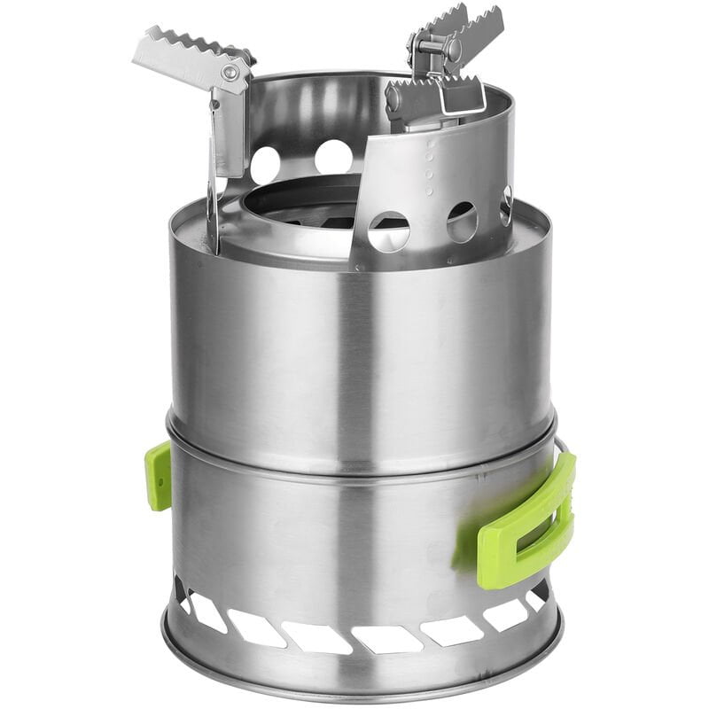 Happyshopping - Estufa de lena plegable de acero inoxidable para exteriores