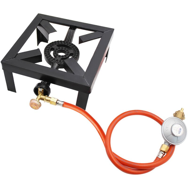 Happyshopping - Quemador de hierro fundido con anillo de ebullicion de gas de 8KW