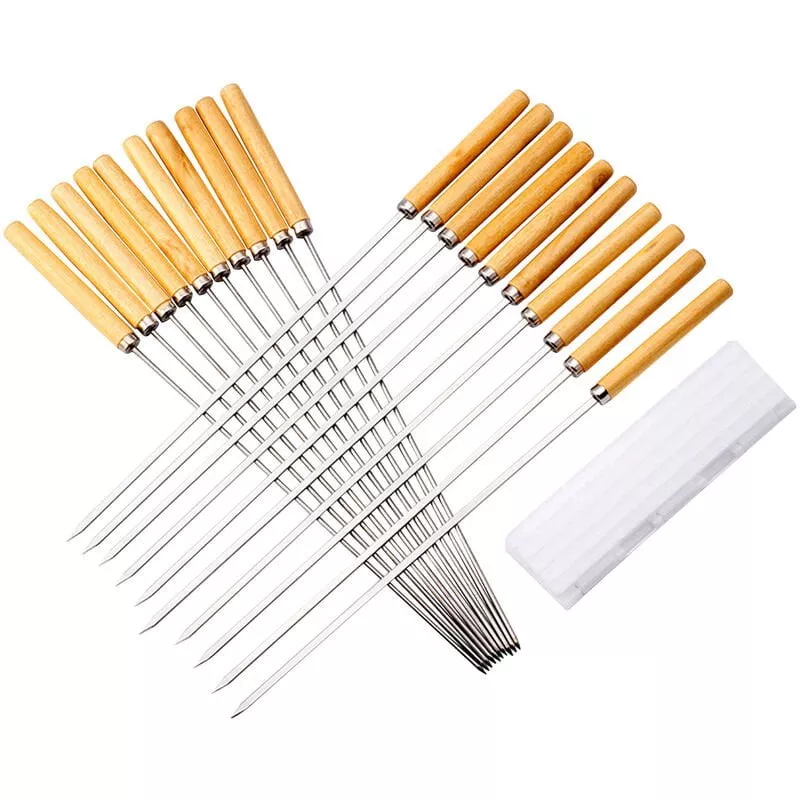 Herramientas De Acero 20Pcs Barbacoa Brocheta Kabob Asado A La Parilla Reutilizable De Metal Inoxidable De Alta Resistencia Pinchos De Barbacoa Hay En Oferta Herramientas De Acero 20Pcs Barbacoa Brocheta Kabob Asado A La Parilla Reutilizable De Metal Inoxidable De Alta Resistencia Pinchos De Barbacoa Hay Barato