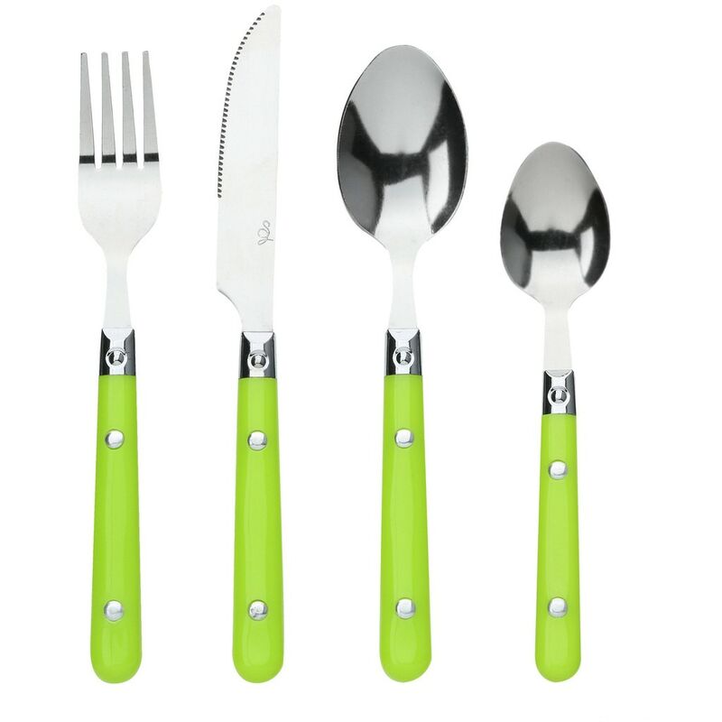 Hogar Y Mas - CUBIERTOS 24 PIEZAS COLOURS Color - Verde barato