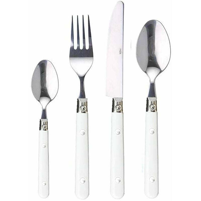 Hogar Y Mas - CUBIERTOS JASMIN 24 PIEZAS Color - Blanco barato