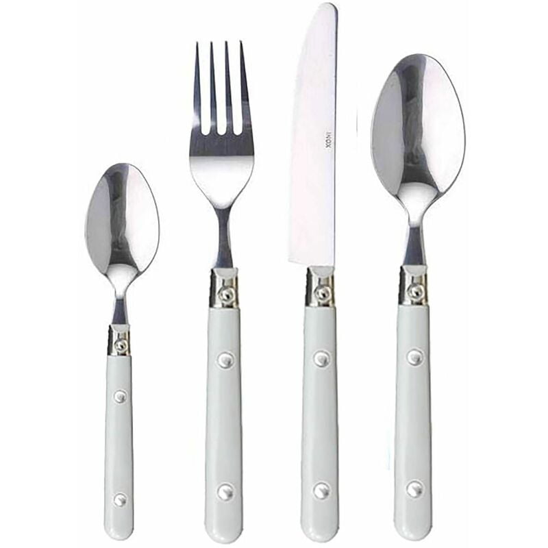 Hogar Y Mas - CUBIERTOS JASMIN 24 PIEZAS Color - Gris barato