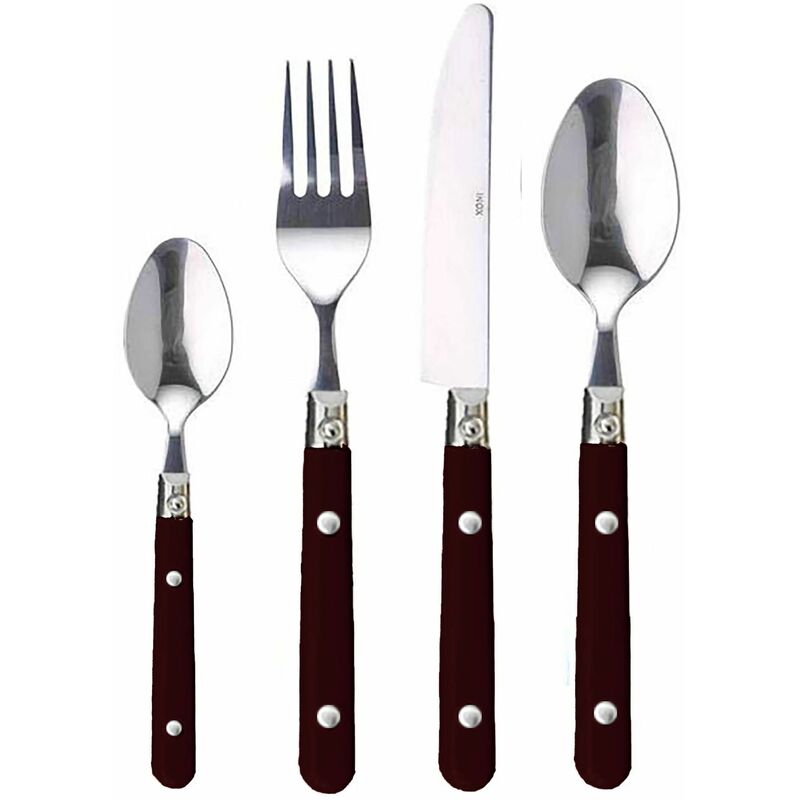 Hogar Y Mas - CUBIERTOS JASMIN 24 PIEZAS Color - Negro barato