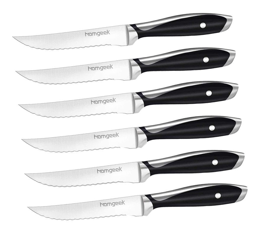 Homgeek - Juego de cuchillos para carne