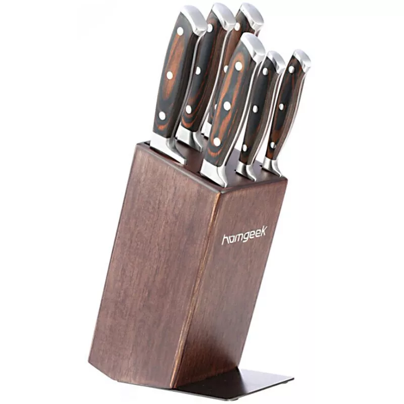 Homgeek - Juego De Herramientas De Corte De 7 Piezas Con Bloque De Cocina Juego De Herramientas De Corte Con Hoja De Acero Inoxidable Aleman 1.4116 En Oferta Homgeek - Juego De Herramientas De Corte De 7 Piezas Con Bloque De Cocina Juego De Herramientas De Corte Con Hoja De Acero Inoxidable Aleman 1.4116 Barato