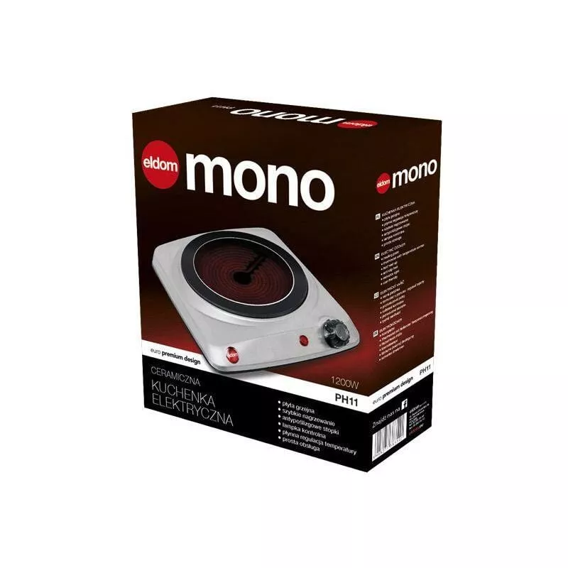 Hornillo Eléctrico Cerámico Ph11 Con Único Fuego, 1200W - Eldom En Oferta Hornillo Eléctrico Cerámico Ph11 Con Único Fuego