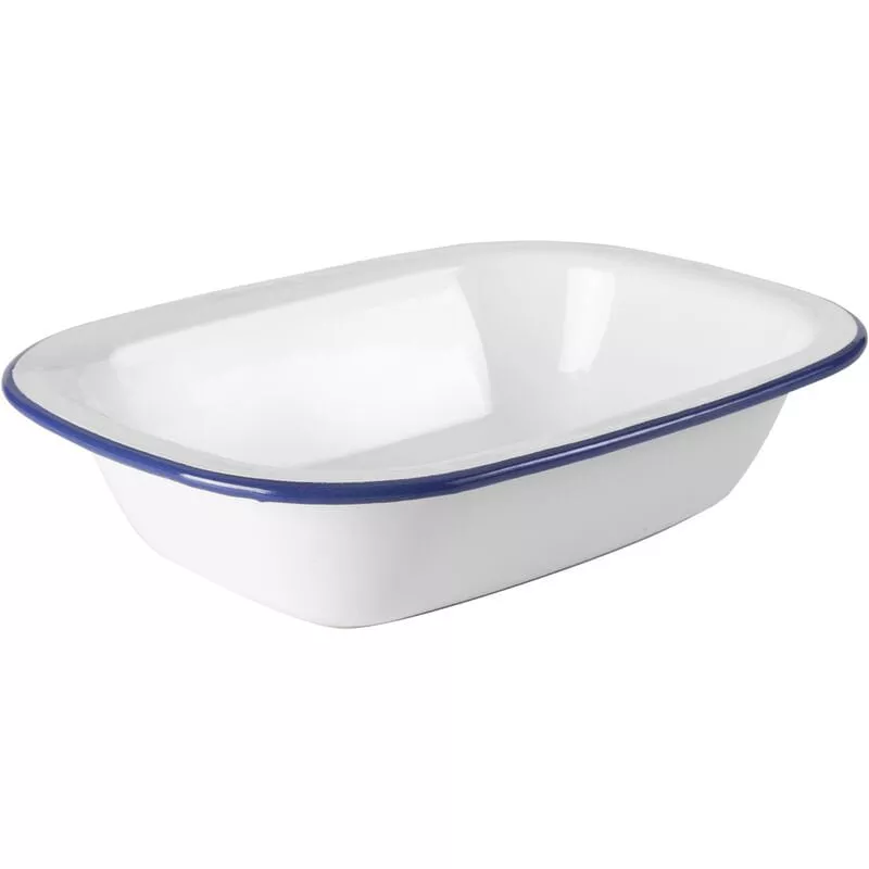 Ibili - Fuente rectangular honda de acero esmaltado vitrificado largo 27cm. ( 905027) barato
