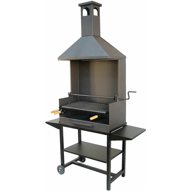 Imex El Zorro - Barbacoa Chimenea completa con plancha Inox y bandejas Metálicas 72x40x204 barato
