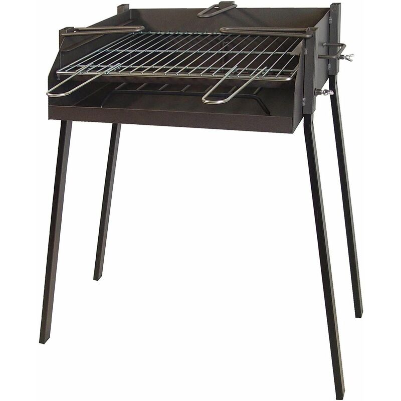 Imex El Zorro - Barbacoa Cuadrada con Soporte para Paellas y Parrilla Cincada 50x40x75 barato