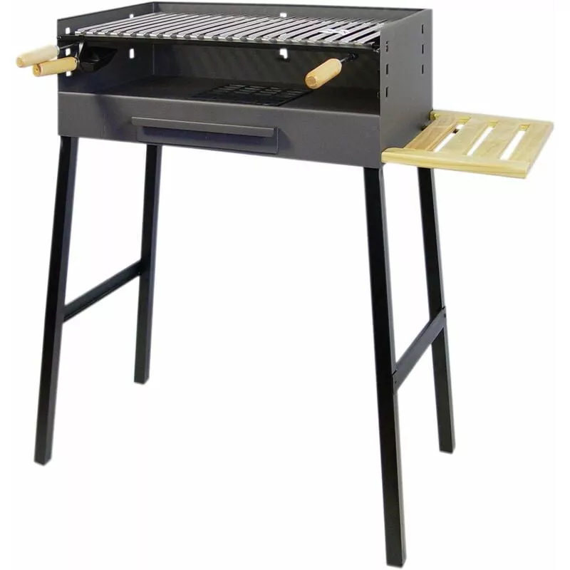 Imex El Zorro - Barbacoa Con Parrilla Inox Y Bandeja De Madera En Oferta Imex El Zorro - Barbacoa Con Parrilla Inox Y Bandeja De Madera Barato