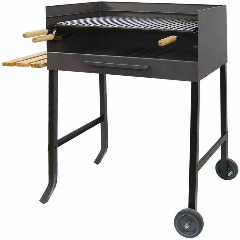 Imex El Zorro - Barbacoa Con Parrilla Inox Y Bandeja De Madera 50X40X101 En Oferta Imex El Zorro - Barbacoa Con Parrilla Inox Y Bandeja De Madera 50X40X101 Barato