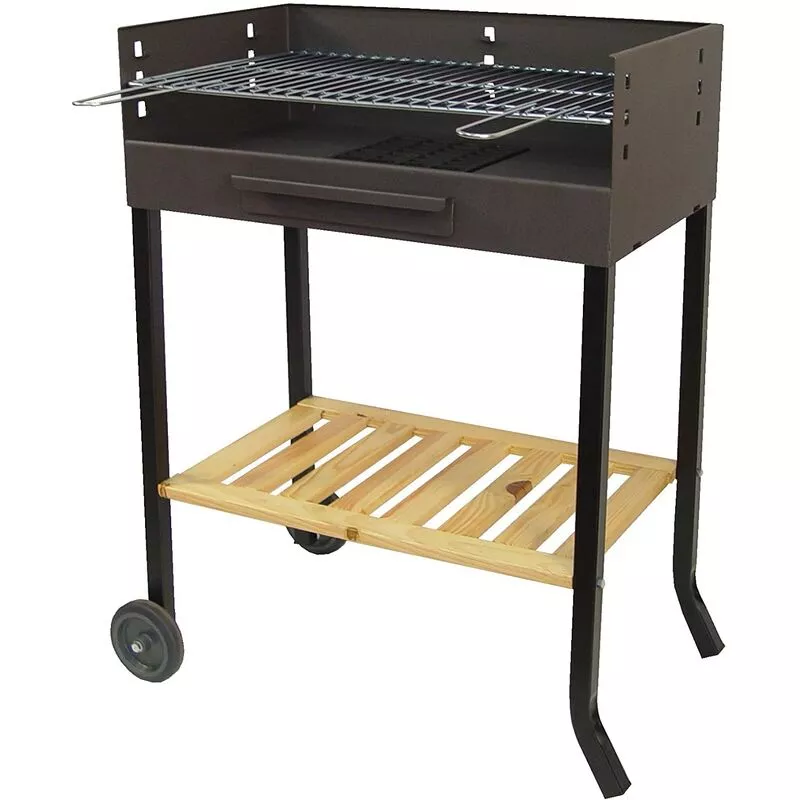 Imex El Zorro - Barbacoa de Carbón y Leña parrilla Cincada y ruedas 90x69x42cm barato