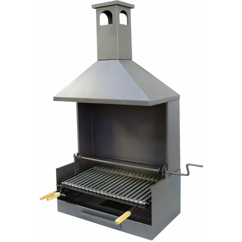 Imex El Zorro - Cajón Barbacoa con chimenea para Obra-Elevador y Parrilla Inox 61x40x148 barato