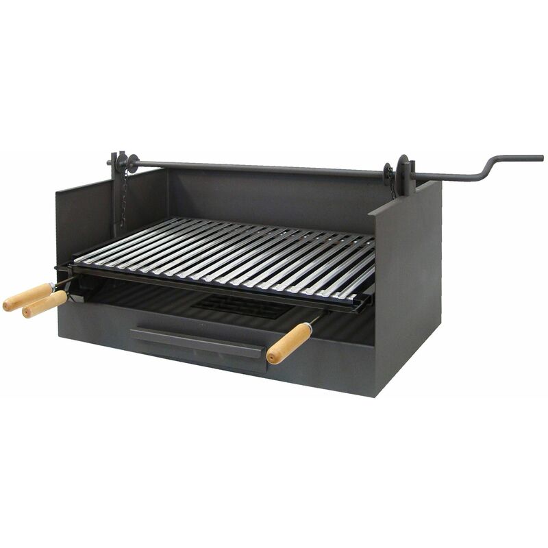 Imex El Zorro - Cajón-Barbacoa de carbón con elevador de parrilla 72x40x32 barato