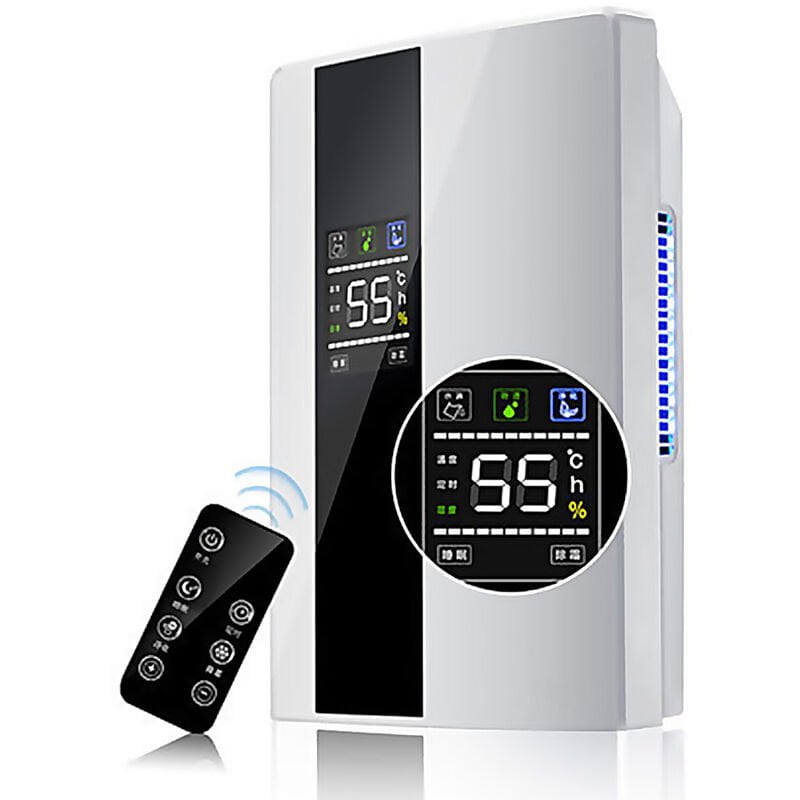 Inicio Deshumidificador 2.2L Control remoto Pantalla LCD grande Secador de aire Purificador de apagado completo barato