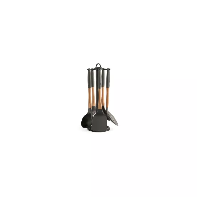 Juego 5 Utensilios Nilon / Madera En Oferta Juego 5 Utensilios Nilon / Madera Barato