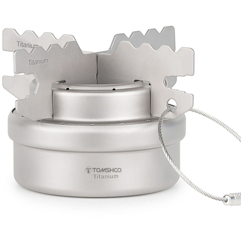 Juego combinado de estufas y rejillas de alcohol de titanio para exteriores