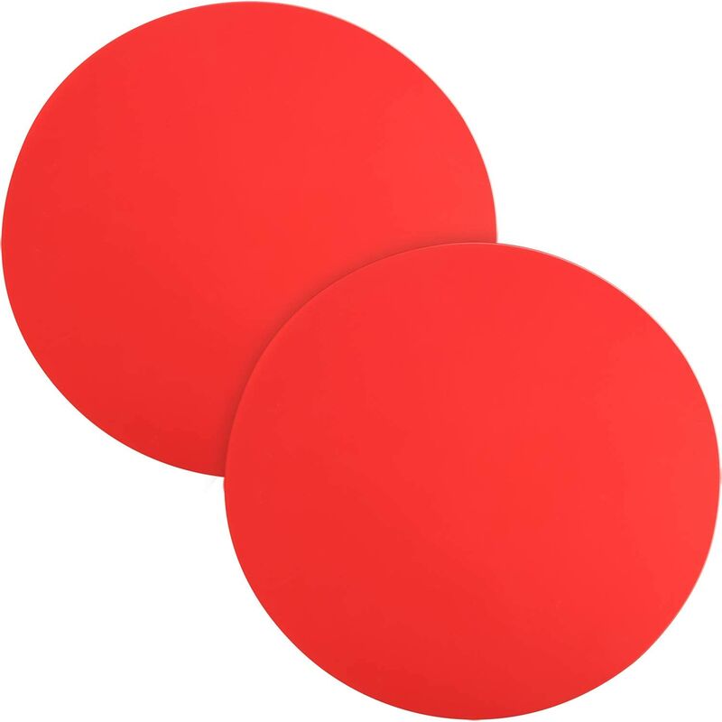 Juego de 2 alfombrillas de silicona para microondas Alfombrilla antiadherente para horno Alfombrilla para microondas Tocadiscos (rojo) 30cm - Langray barato