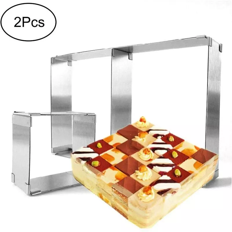 Juego De 2 Marcos Rectangulares Ajustables Para Hornear De Acero Inoxidable Para Pasteles Y Pizzas Pequeños Y Grandes En Oferta Juego De 2 Marcos Rectangulares Ajustables Para Hornear De Acero Inoxidable Para Pasteles Y Pizzas Pequeños Y Grandes Barato