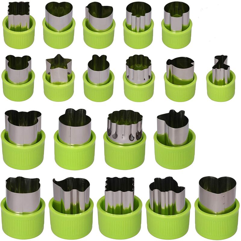 Juego de 20 cortadores de galletas de acero inoxidable