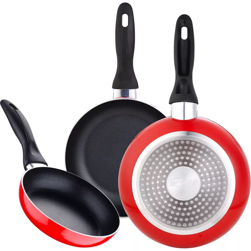 Juego de 3 sartenes 16/20/24 cm SAN IGNACIO colección Navy Red barato