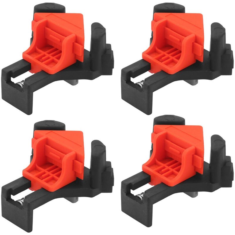 Juego de 4 abrazaderas de esquina Abrazaderas de angulo recto de 90 grados Herramientas de abrazadera para carpinteria