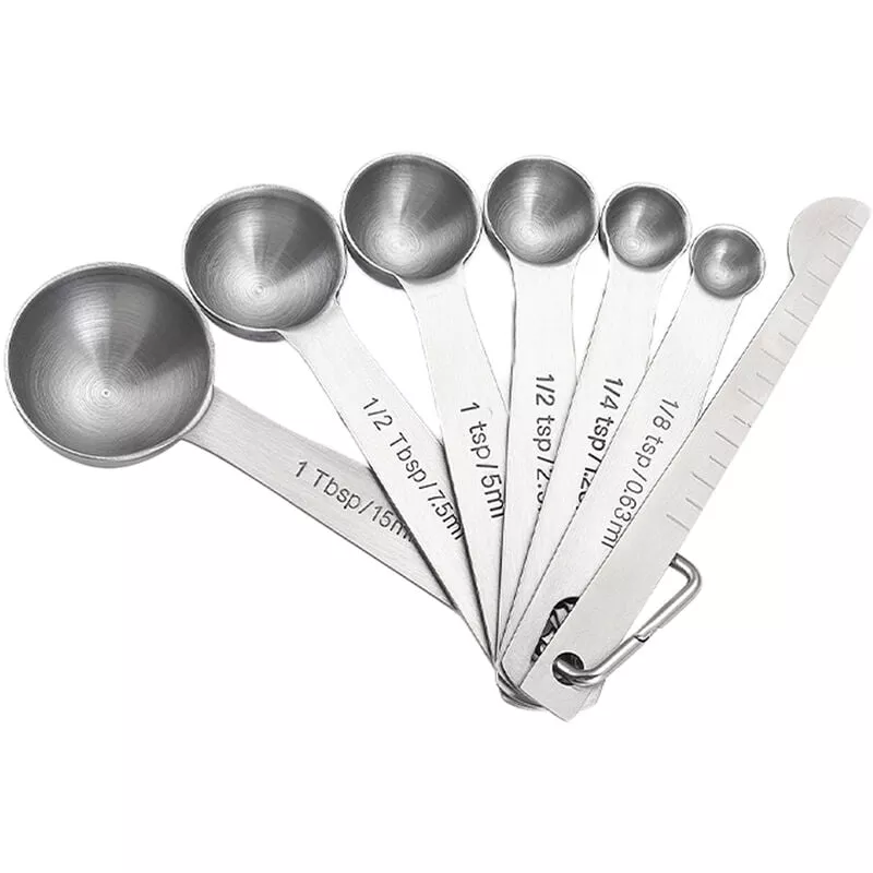 Juego De 6 Cucharas Medidoras Con Regla Medidora Para Ingredientes Secos Y Liquidos, Utensilios Para Hornear, Utensilios De Cocina Resistentes Al En Oferta Juego De 6 Cucharas Medidoras Con Regla Medidora Para Ingredientes Secos Y Liquidos