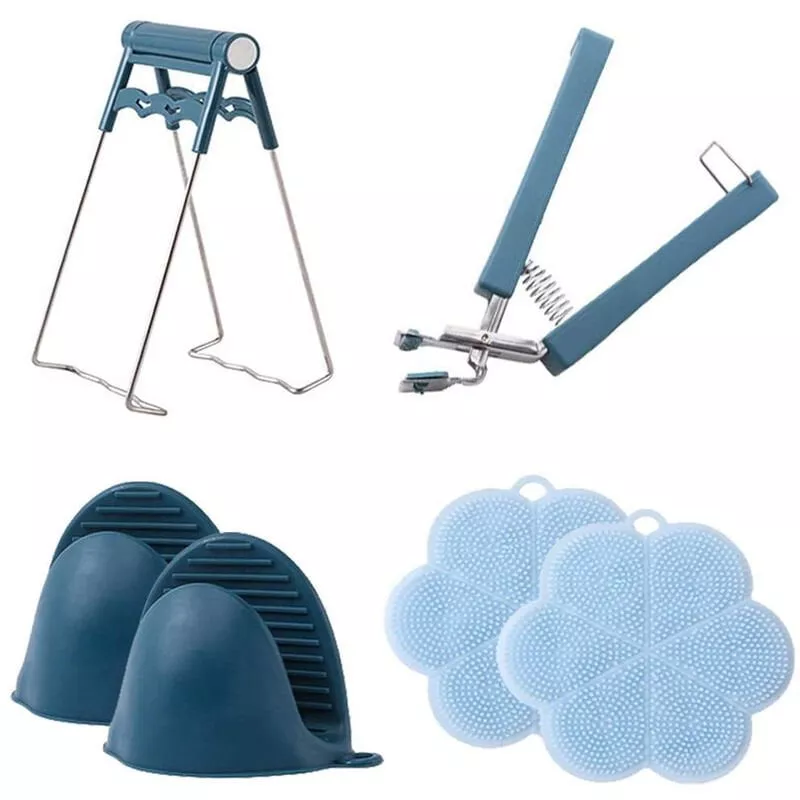 Juego De 6 Pinzas De Agarre Para Placa Caliente, Herramienta De Cocina Resistente A Las Quemaduras, Que Incluye Pinza Para Placa De Vapor, Pinza Para En Oferta Juego De 6 Pinzas De Agarre Para Placa Caliente