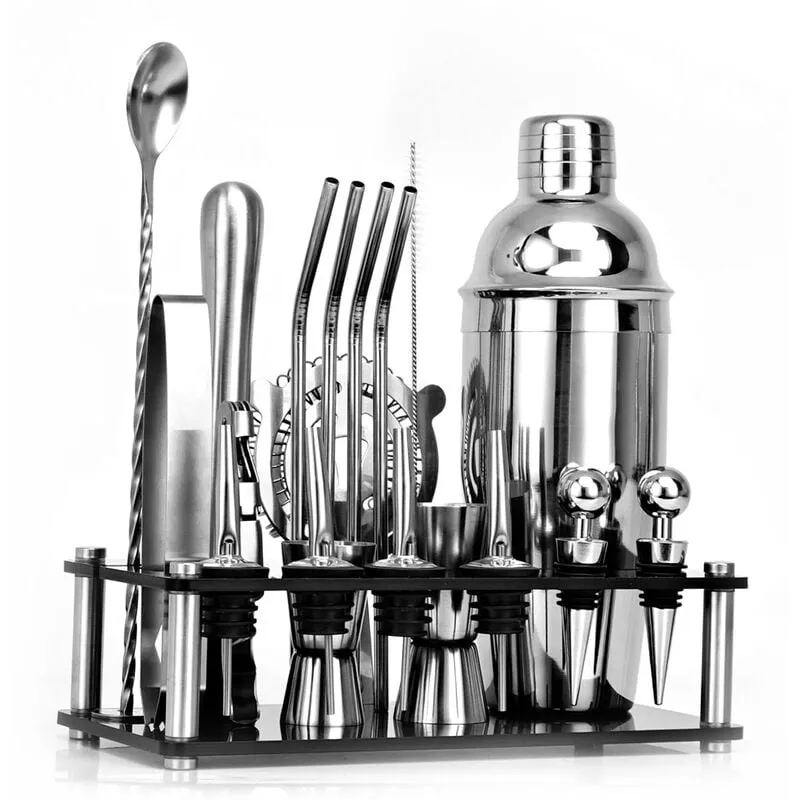 Juego De Cocteles De 20 Piezas Boston Shaker Mixer Kit De Fabricacion De Bebidas De Acero Inoxidable Para Uso En Bares Domesticos En Oferta Juego De Cocteles De 20 Piezas Boston Shaker Mixer Kit De Fabricacion De Bebidas De Acero Inoxidable Para Uso En Bares Domesticos Barato