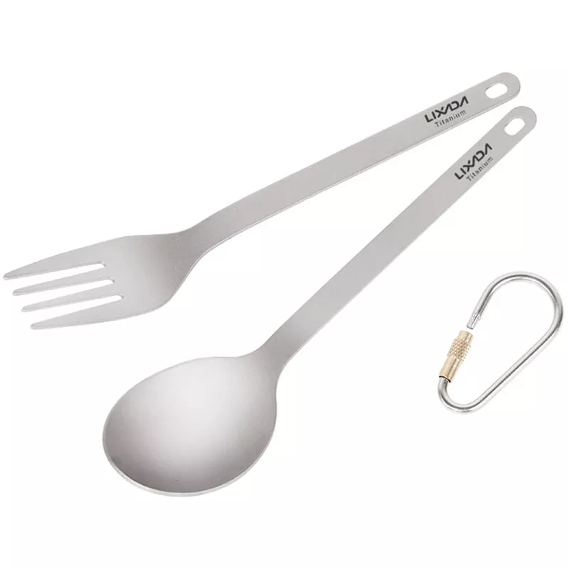 Juego De Cubiertos Cubiertos De Titanio Con Tenedor Y Cuchara Para Cena - Lixada En Oferta Juego De Cubiertos Cubiertos De Titanio Con Tenedor Y Cuchara Para Cena - Lixada Barato