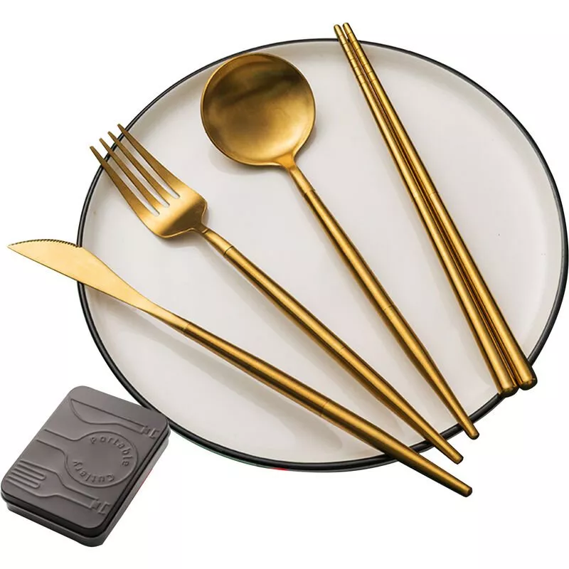 Juego De Cubiertos De Acero Inoxidable 304 De 4 Utensilios Reutilizables Portatiles Desmontables Juego De Cubiertos De Viaje Para Acampar Con Caja En Oferta Juego De Cubiertos De Acero Inoxidable 304 De 4 Utensilios Reutilizables Portatiles Desmontables Juego De Cubiertos De Viaje Para Acampar Con Caja Barato