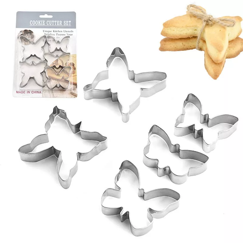 Juego De Moldes Para Hornear Galletas, Cortadores De Galletas Con Forma De Mariposa De Acero Inoxidable, Utensilios De Cocina, Herramienta Para En Oferta Juego De Moldes Para Hornear Galletas