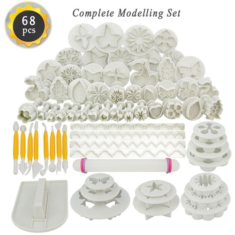 Juego de moldes para tartas de 68 piezas