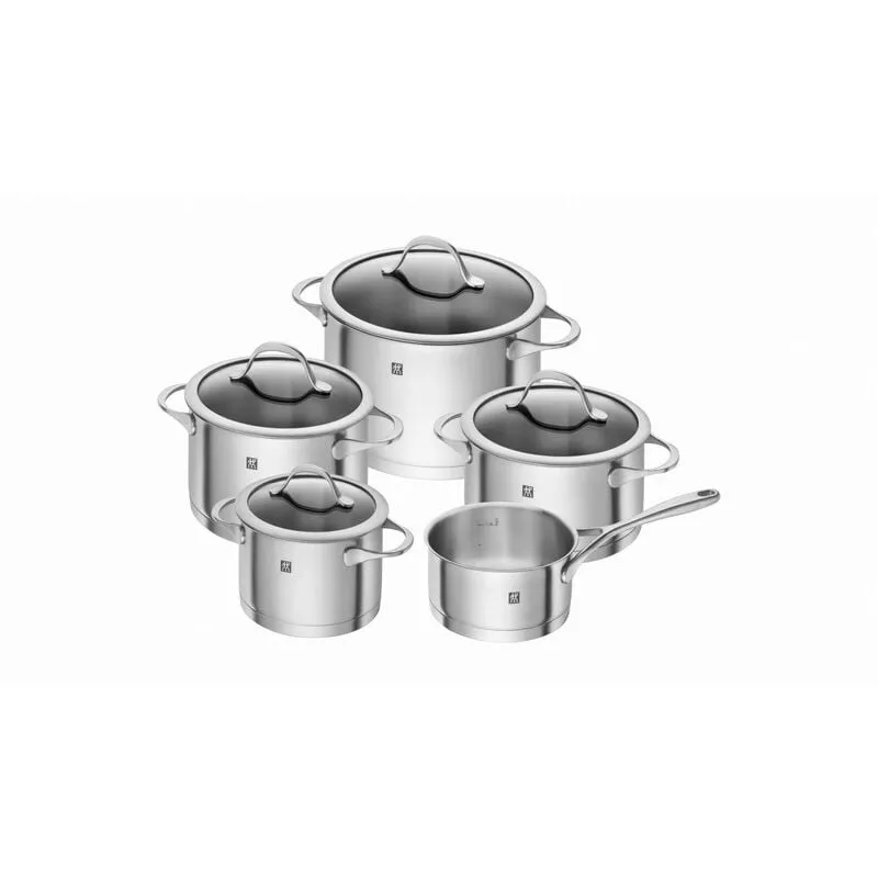 Juego De Ollas De 5 Piezas, 4 Tapas, Apto Para Inducción, Acero Inoxidable, Essence - Zwilling En Oferta Juego De Ollas De 5 Piezas