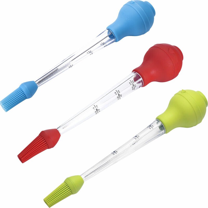 Juego de pavo Baster Herramienta de barbacoa Herramienta de condimento Tubo Cepillo de limpieza Cepillo de limpieza Gadget de cocina